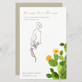 Cactus Floral raadt het dresse Vrijgezellenfeest s (Voorkant / Achterkant)