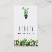 Cactus Floral Rustic Zuidwestelijke Boho Chic Visitekaartje (Voorkant)