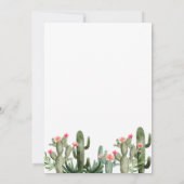 Cactus Floral Succulent Hij of Zij Geslacht Onthul Kaart (Achterkant)