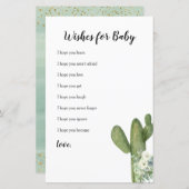 Cactus Floral Taco's over de liefdeswens voor Baby (Voorkant / Achterkant)