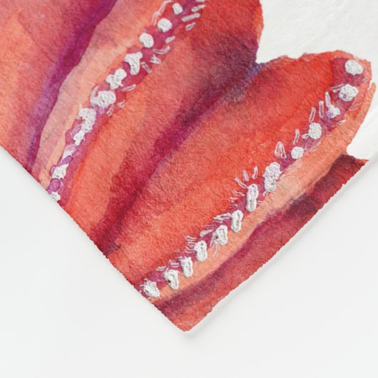 Cactus Floral: Waterverf achtergrond Fleece Deken (Hoek)