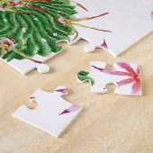 Cactus Floral: Waterverf achtergrond Legpuzzel (Zijkant)