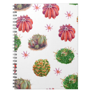 Cactus Floral: Waterverf achtergrond Notitieboek