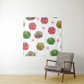 Cactus Floral: Waterverf achtergrond Wandkleed (In situ)