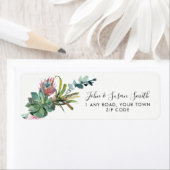 Cactus Florals Retouradreslabels Etiket (Insitu)