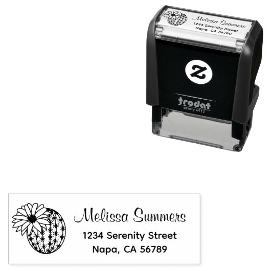 Cactus Flower Address Zelfinktende Stempel (In situ)