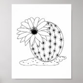 Cactus Flower Coloring Page Poster (Voorkant)