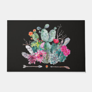 Cactus Flower Doormat, Planten Welkom Mat
