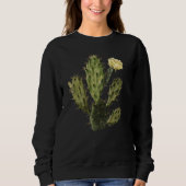 Cactus Flower  Drawing Black Sweatshirt (Voorkant)