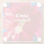 Cactus Flower GLASS Onderzetter - Tenderheid Glazen Onderzetter (Achterkant)