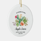 Cactus Flower in Memory of Mam Kerstmis Keramisch Ornament (Rechts)