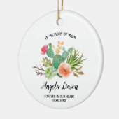 Cactus Flower in Memory of Mam Kerstmis Keramisch Ornament (Links)