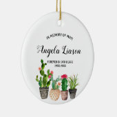 Cactus Flower in Memory of Mam Kerstmis Keramisch Ornament (Rechts)