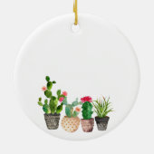 Cactus Flower in Memory of Mam Kerstmis Keramisch Ornament (Achterkant)