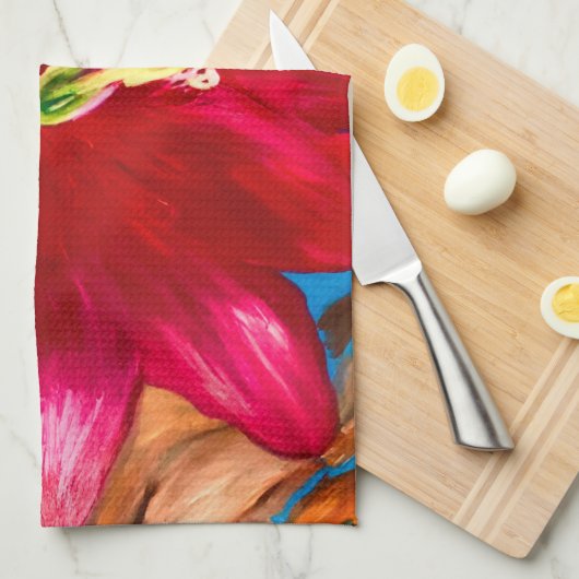 Cactus Flower Kitchen Towel Theedoek (Quarter Fold)