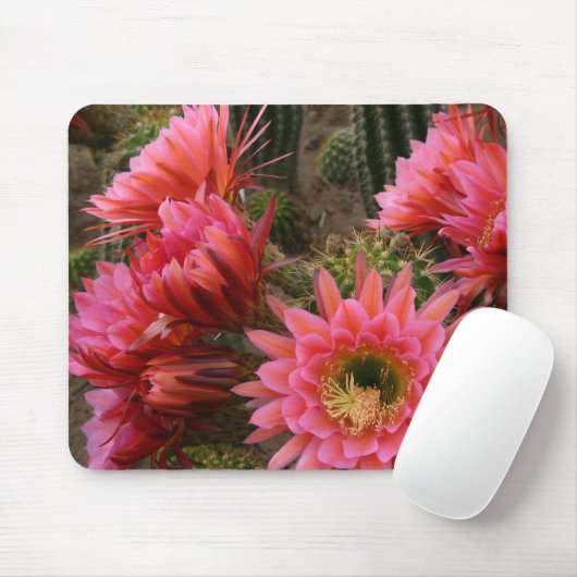 Cactus flower mousepad muismat (Met muis)