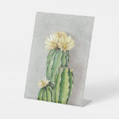 Cactus Flower Painting Reclamebord Met Voetstuk (Voorkant)