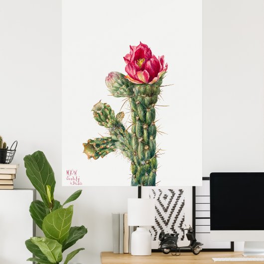 Cactus Flower Poster (Thuiskantoor)