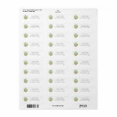 Cactus Flower Pots Waterverf Succulents Address Etiket (Full Sheet)