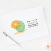 Cactus Flower - Pricly Dingen Quote Rechthoekige Sticker (Envelop)