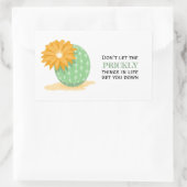 Cactus Flower - Pricly Dingen Quote Rechthoekige Sticker (Tas)