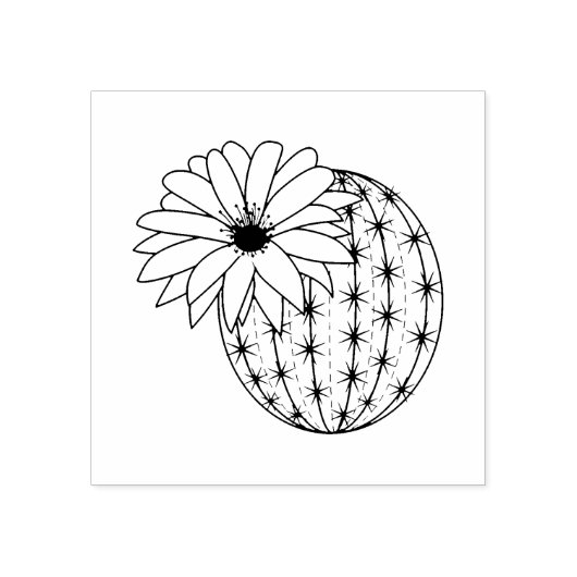 Cactus Flower Rubberstempel (Afrduk)