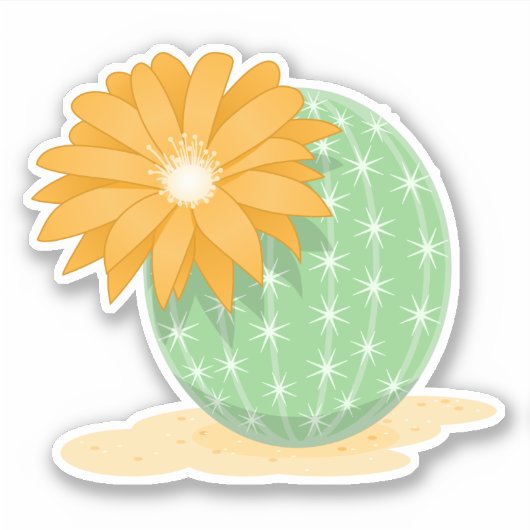 Cactus Flower Sticker (Voorkant)