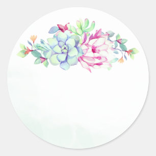 Cactus Flower & Succulenten Trouwgunst Stickers