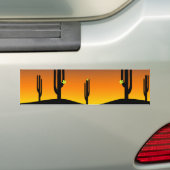 Cactus Flower Sunset Bumpersticker (Op auto)