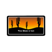Cactus Flower Sunset Etiket (Voorkant)