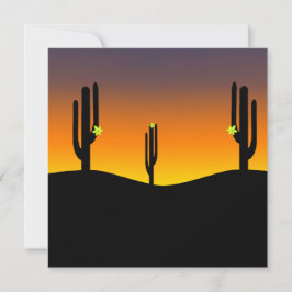 Cactus Flower Sunset Kaart