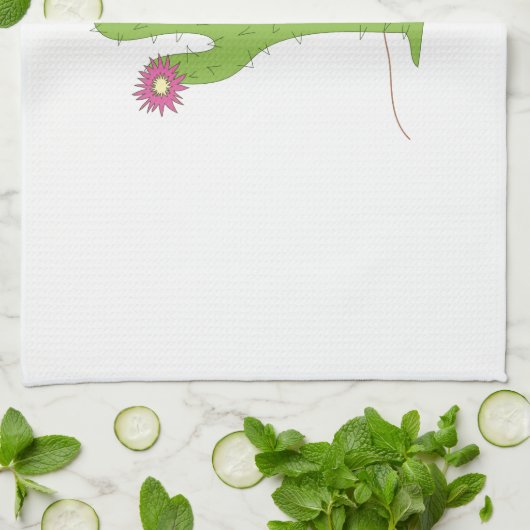 Cactus Flower Theedoek (Gevouwen)