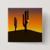 Cactus Flower Vierkante Button 5,1 Cm (Voorkant)