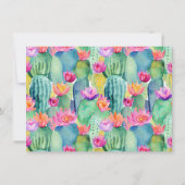 Cactus Flower Waterverven NAAM Desert Kleurrijk Notitiekaartje (Achterkant)