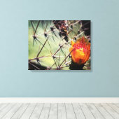Cactus Flower Wrapped Canvas Afdruk (Insitu (Houten vloer))