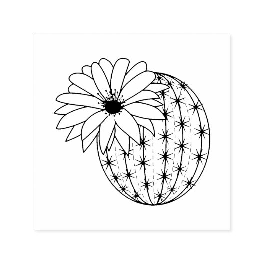 Cactus Flower Zelfinktende Stempel (Design)