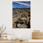 Cactus Flowering Poster (Keuken)
