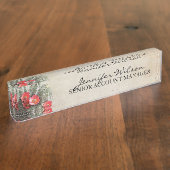 Cactus Flowers Artwork Naambordje (Zijkant)