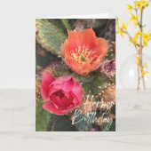 Cactus Flowers | Fijne verjaardag bloeien Kaart (Gele Bloem)