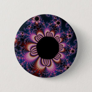 Cactus Flowers - Fractal Ronde Button 5,7 Cm