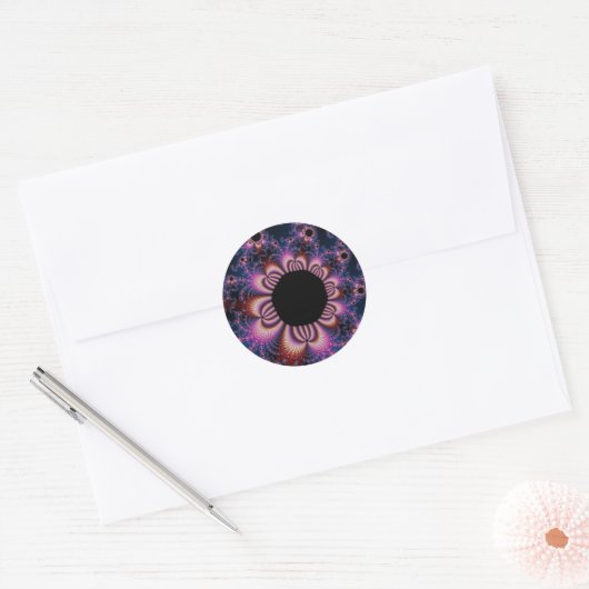 Cactus Flowers - Fractal Ronde Sticker (Envelop)