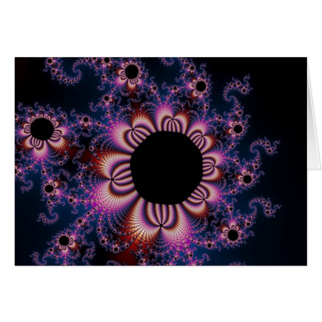 Cactus Flowers - Fractale Kaart (Voorkant Horizontaal)