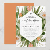 Cactus Flowers Frame Confirmation Invitation Kaart (Voorkant / Achterkant)