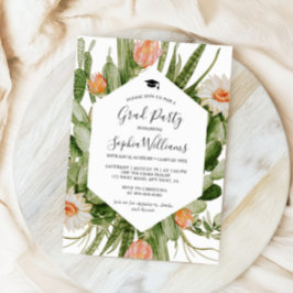 Cactus Flowers Lijst Afstudeerfeest Uitnodiging