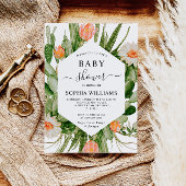 Cactus Flowers Lijst Baby shower Invitation Kaart