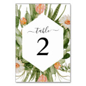 Cactus Flowers Lijst Tabel 2 Wedingstabel Nummer Kaart (Achterkant)