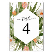 Cactus Flowers Lijst Tabel 4 Wedingstabel Nummer Kaart (Achterkant)