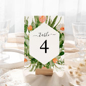 Cactus Flowers Lijst Tabel 4 Wedingstabel Nummer Kaart