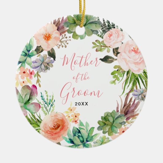 Cactus Flowers Moeder van het Groom Ornament (Voorkant)