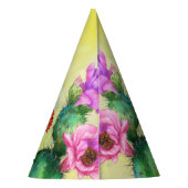 Cactus Flowers Party Pet Feesthoedjes (Achterkant)